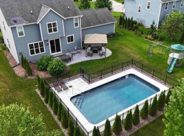 14x36, 6 Feet Deep Rectangle Vinyl Liner Pool in Pewaukee Wisconsin 