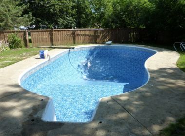 Straight Kidney inground pool Liner Replacement