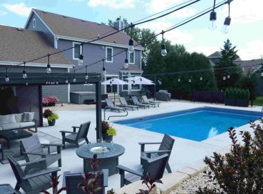 18x36, 7 Feet Deep Rectangle Vinyl Liner Pool in Germantown Wisconsin