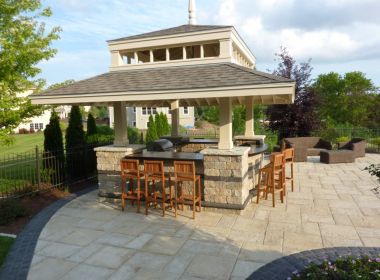 covered outdoor kitchen