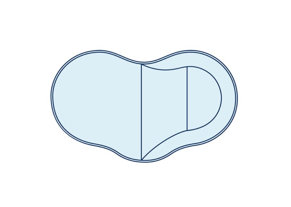 top-down view illustration of vinyl liner gemini pool shape