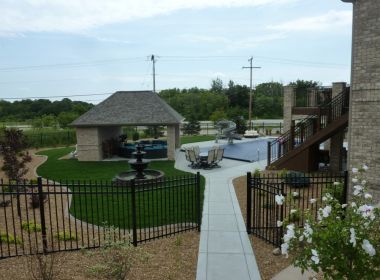 path leading to inground pool