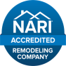 nari accredited remodeling company badge